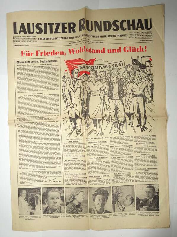 Lausitzer Rundschau Cottbus Nr 266 Jahrgang 1958 Sozialismus siegt