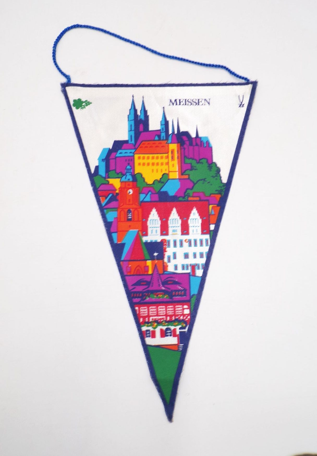 Alter Wimpel Meissen Porzellan und Weinstadt DDR 