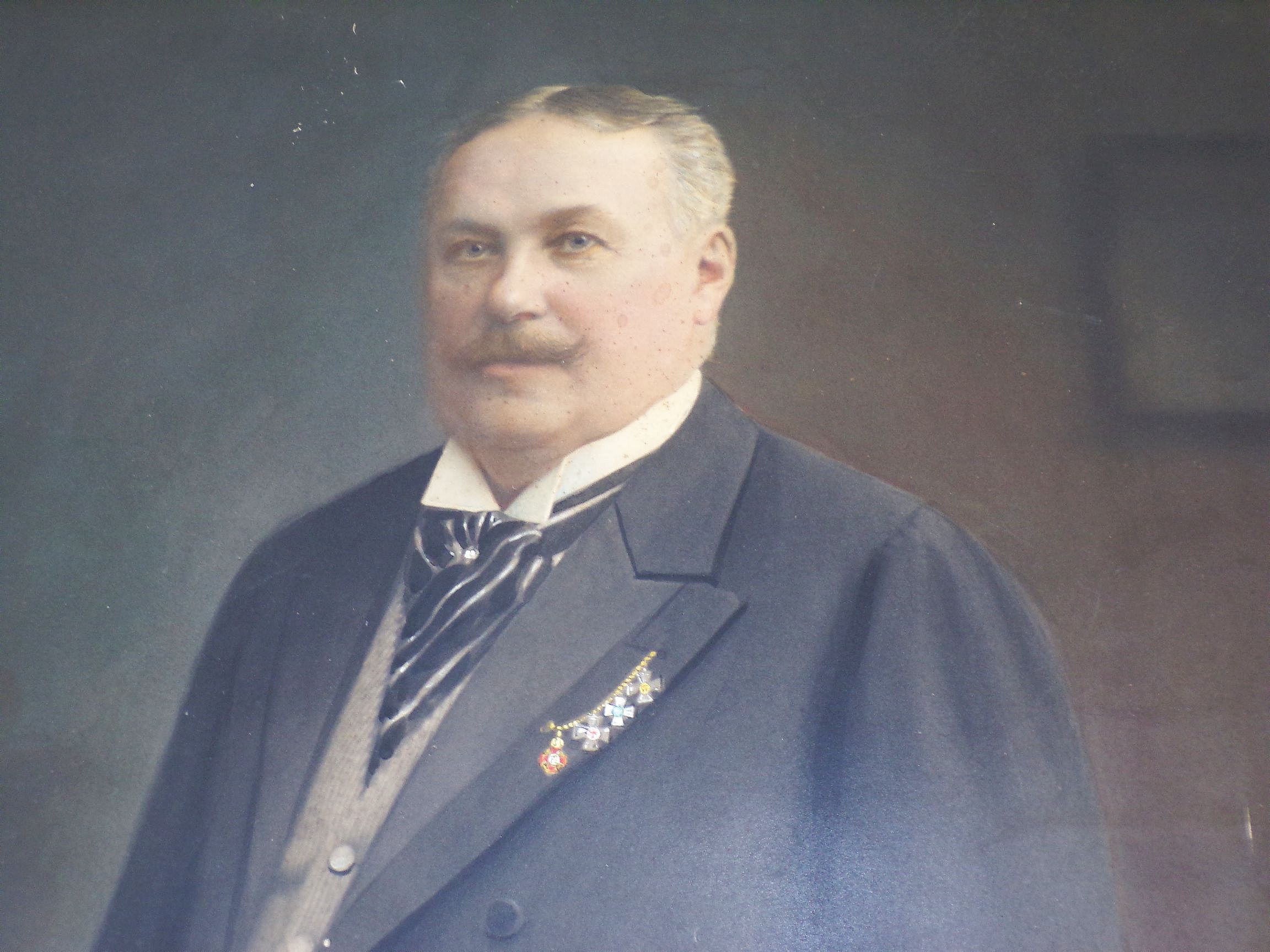 Alte Fotografien Persönlichkeiten Adel 1910 Bilderrahmen Ordensspange Foto Müller Breslau