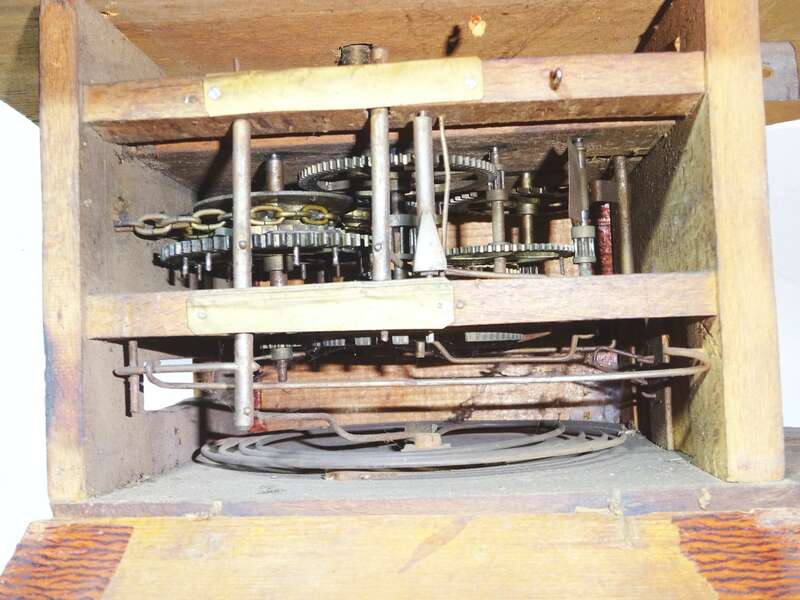 Schilderuhr um 1900 Wanduhr Deko zum herrichten