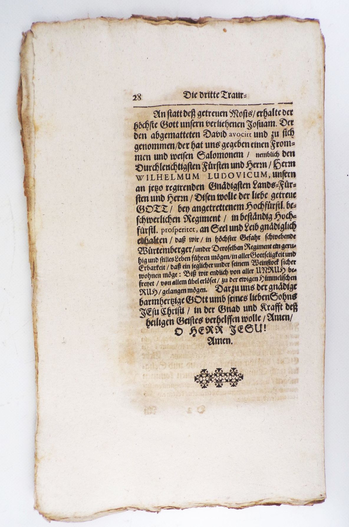 Dritte Leich Predigt Grabrede Eberhard III Herzog zu Würtemberg 1674 Edikt Dritte Leich Predigt Grabrede Eberhard III Herzog zu Würtemberg 1674 Edikt