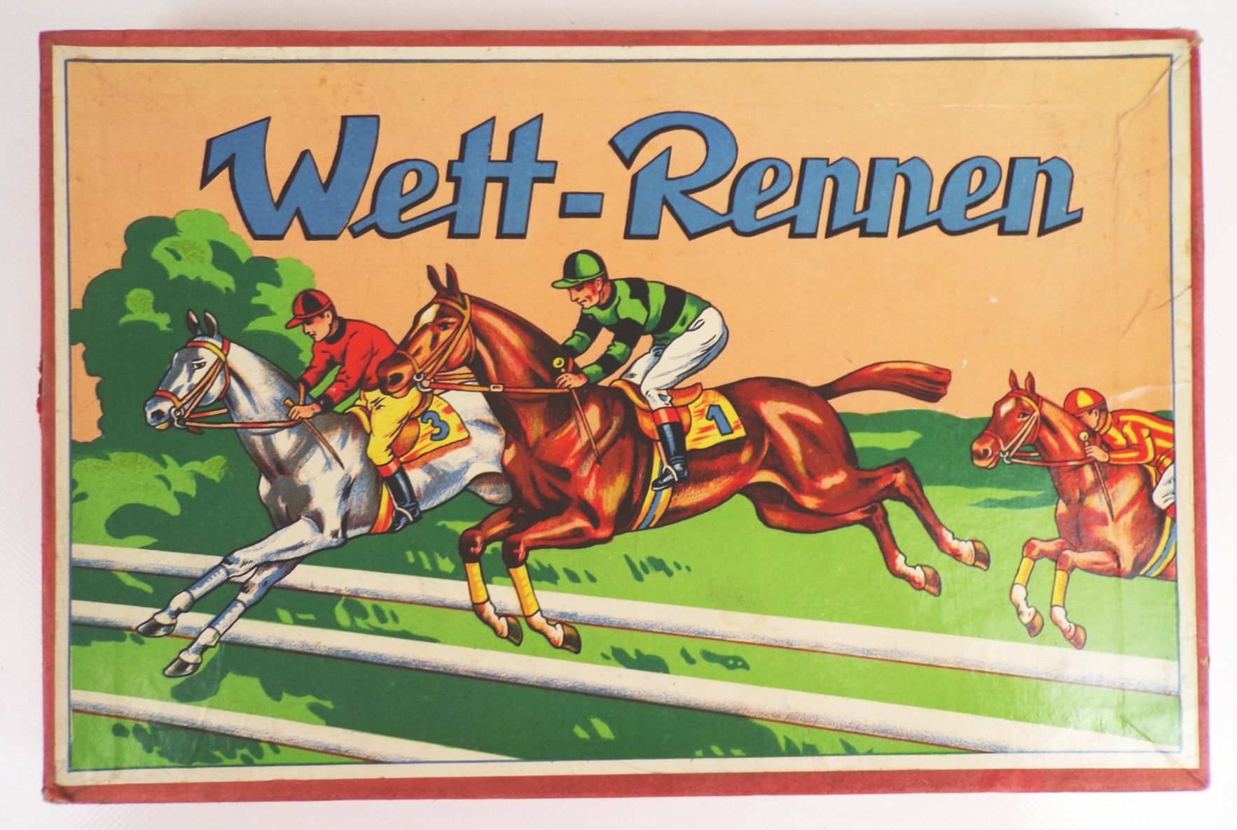 Wettrennen Brettspiel Würfelspiel Pferderennen Zinnfiguren 1930 er Wettrennen Brettspiel Würfelspiel Pferderennen Zinnfiguren 1930 er