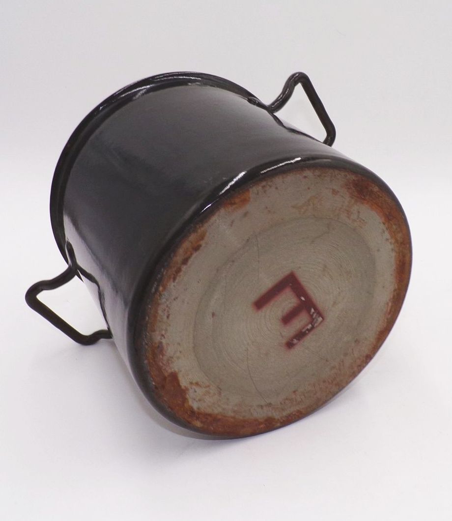 Alter Kochtopf Eisen Schwarz mit Deckel 5 Liter Topf true Vintage 