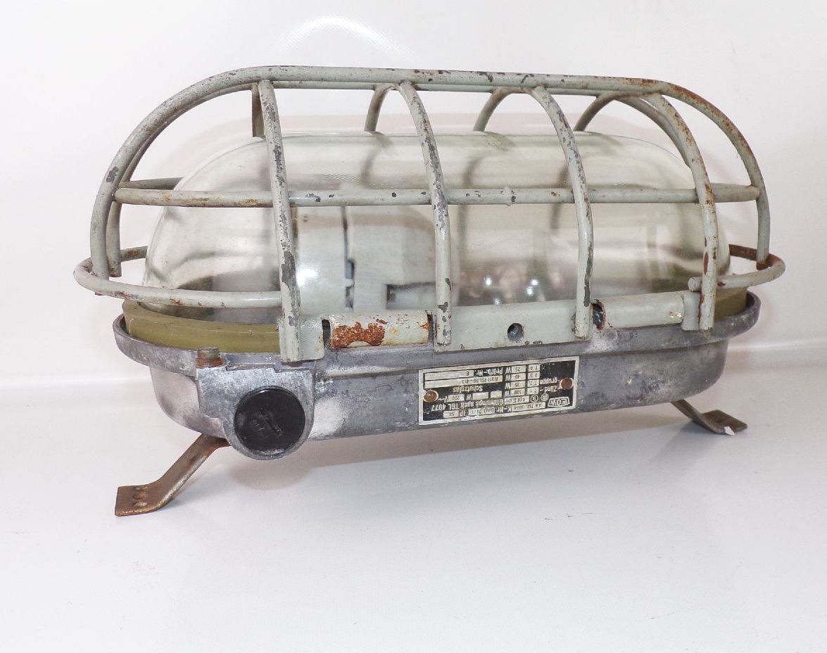 Alte Deckenleuchte Bunkerlampe Gitterlampe E27 Ex Loft Industrie Design Alte Deckenleuchte Bunkerlampe Gitterlampe E27 Ex Loft Industrie Design