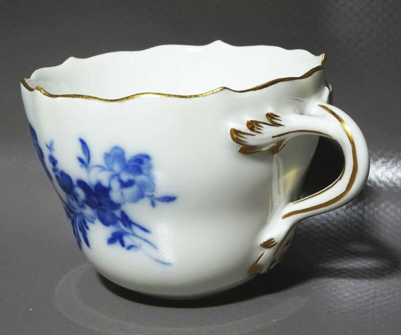 Meissen Mokka Gedeck 2teilig Indische Malerei 