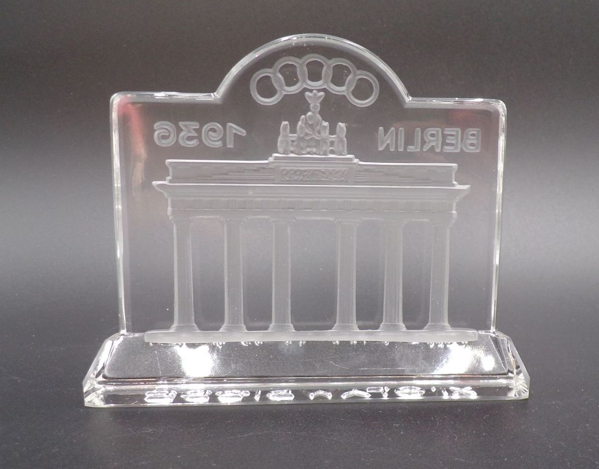 Berlin 1936 Briefbeschwerer paperweight XI. Olympiade Kristall Andenken 