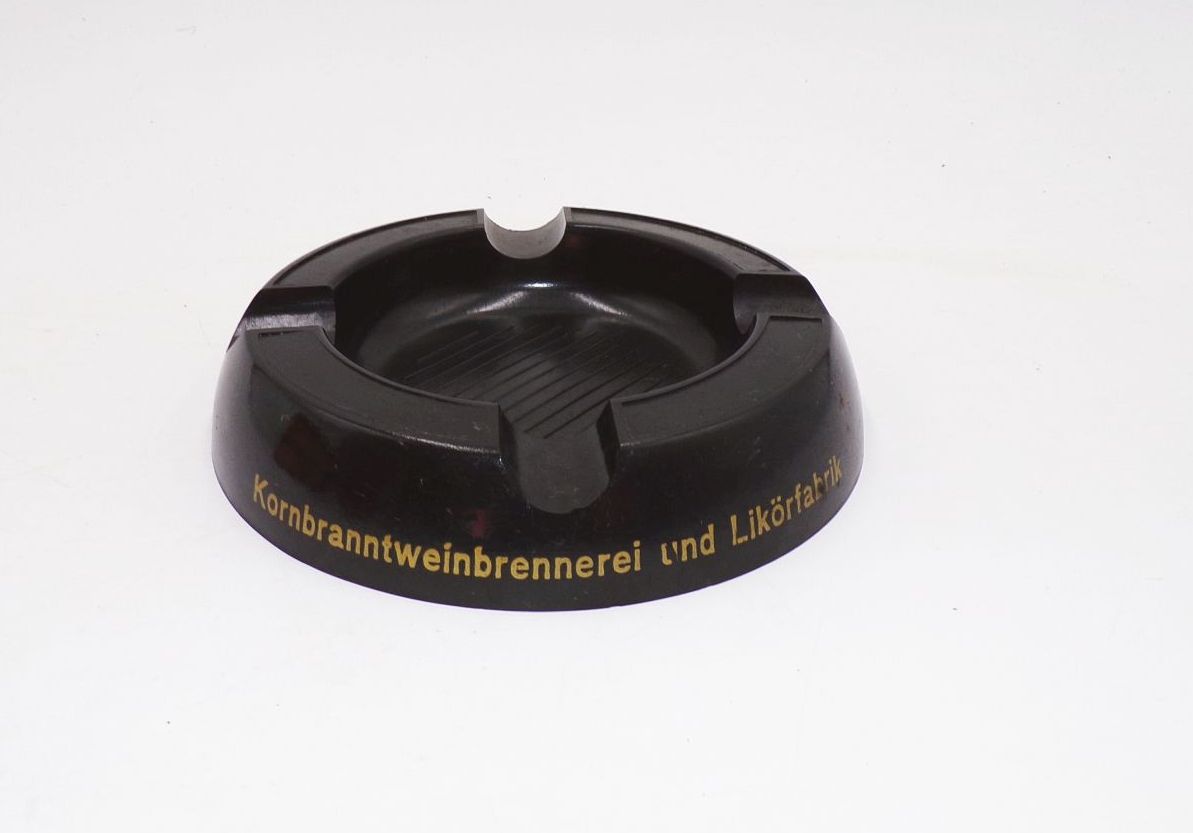 Alter Bakelit Aschenbecher Günther Brennerei Neukirch Lausitz um 1930