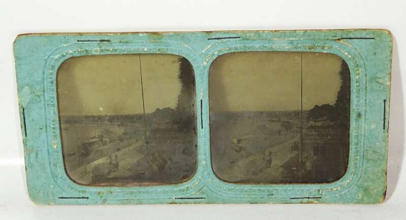 Stereofoto Dampfschiffe Anlegestelle Dresden Elbe Dampfer um 1900