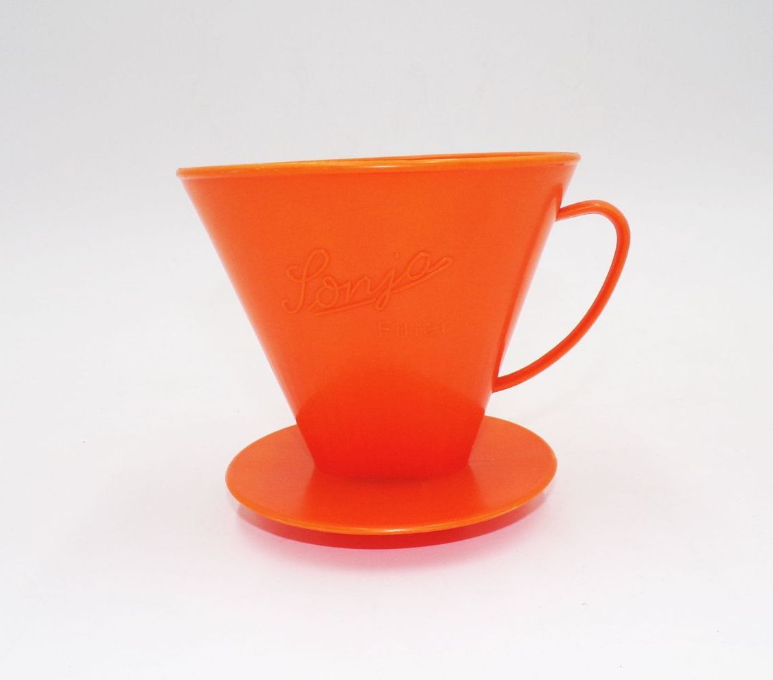 Alter Sonja Kaffeefilter Orange Kunststoff DDR 