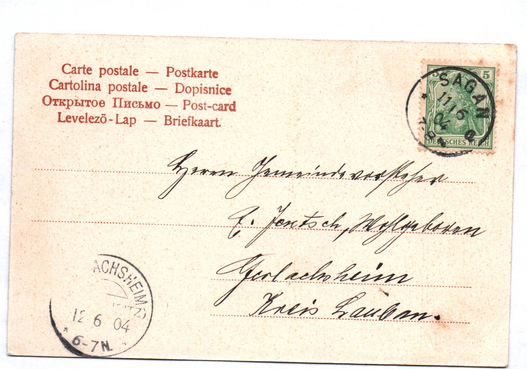 Litho Ak Sagan Buttermarkt 1904 Schlesien