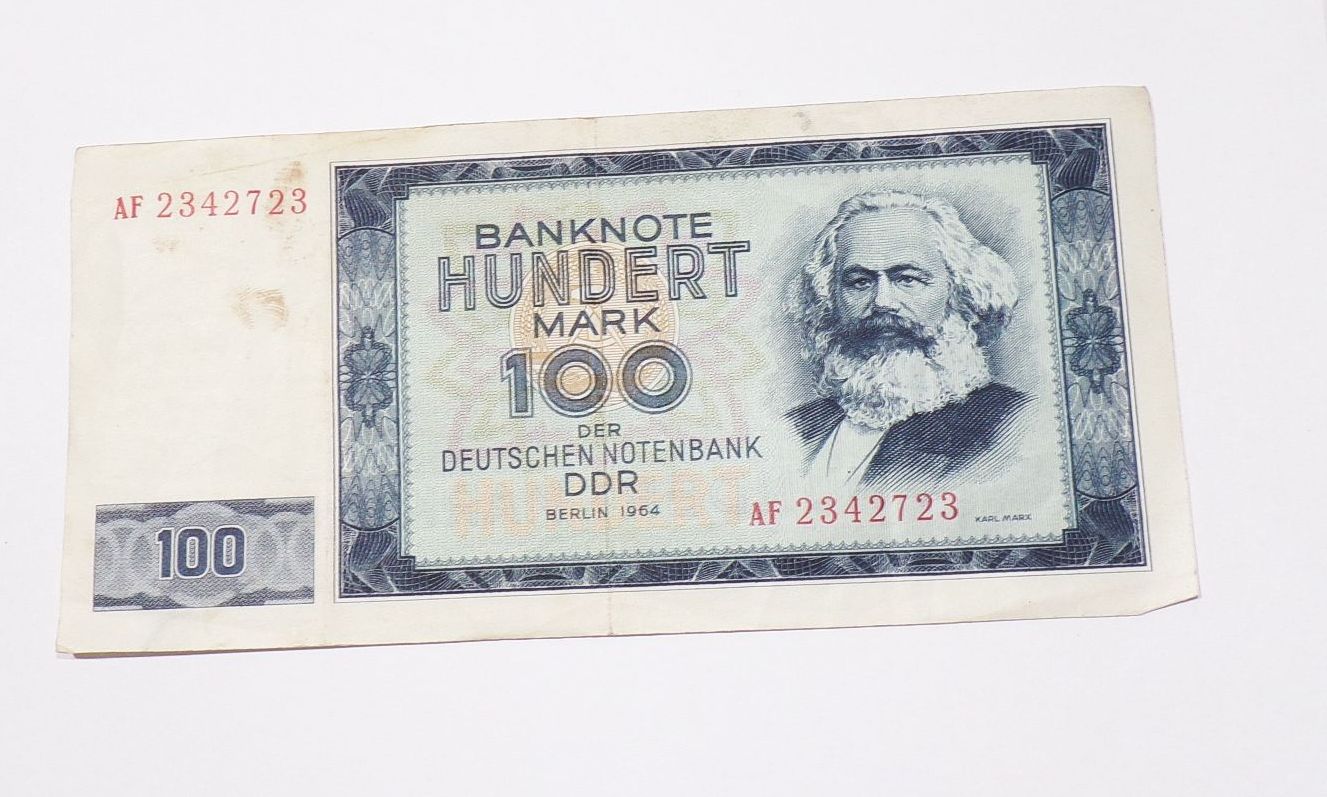 Geldschein 100 Mark der Deutschen Notenbank der DDR 1964 Auswahl