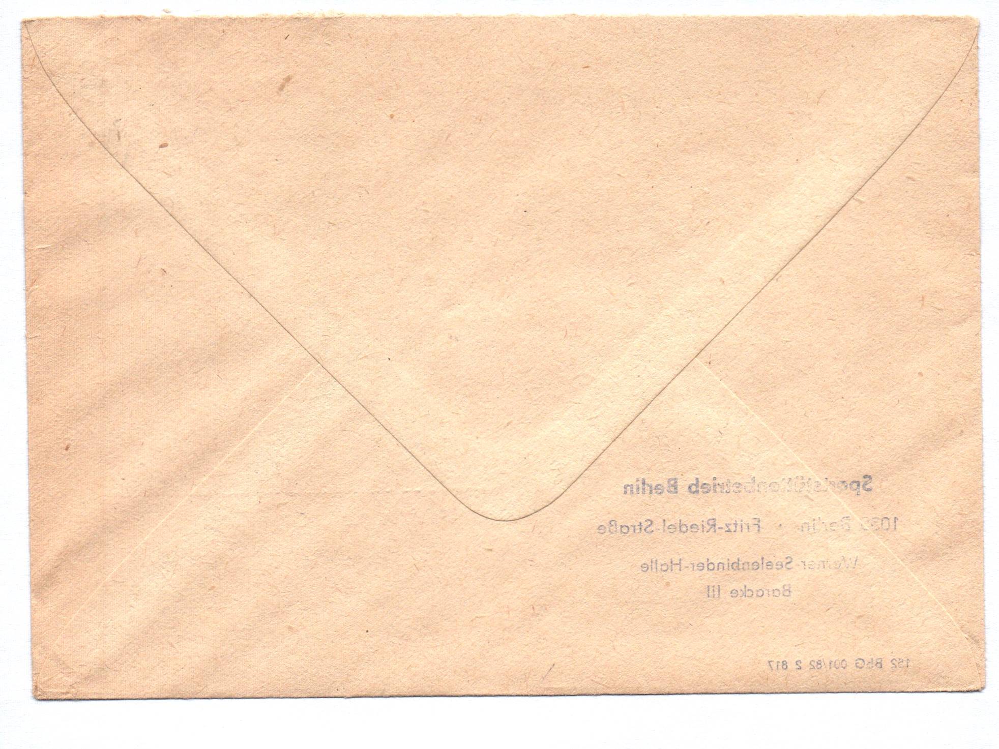 Brief Sportstättenbetrieb Berlin 1983