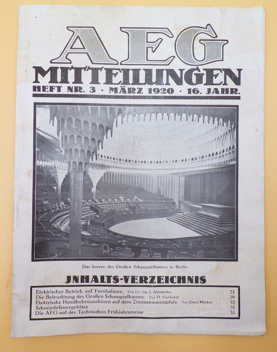 AEG Mitteilungen Heft Nr 3 März 1920 Elektrischer Betrieb auf Fernbahnen 