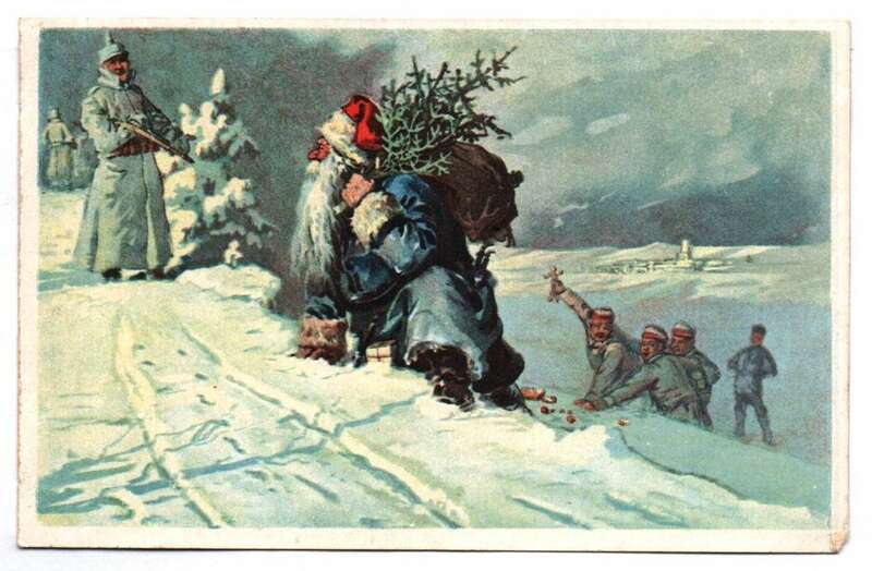 Ak der feldgraue Weihnachtsmann Militär Patriotik 1 Wk