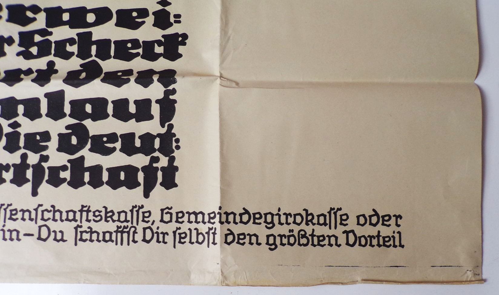 Plakat 1918 Sparkasse Bank Zahle bargeldlos Weylandt Berlin Louis Oppenheim