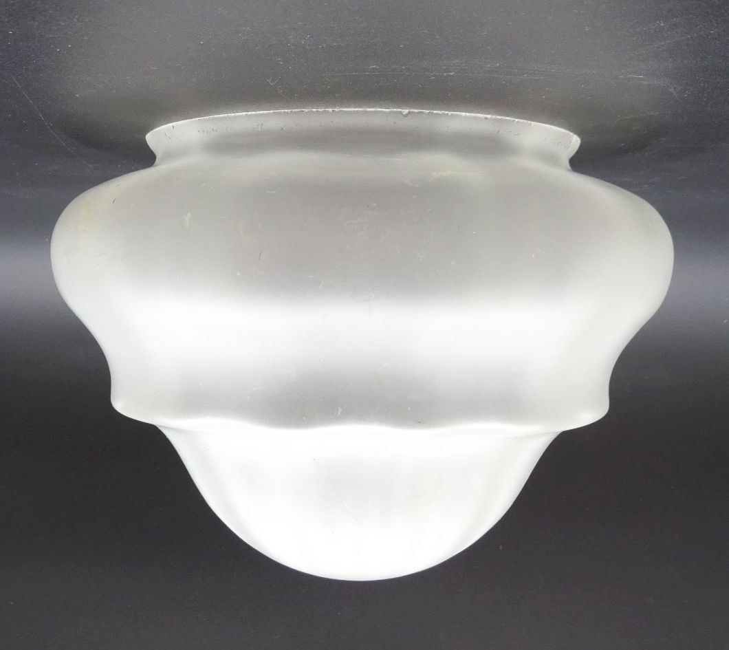 Alter Lampenschirm Glas Milchglas für Deckenleuchte um 1900 Ersatzschirm