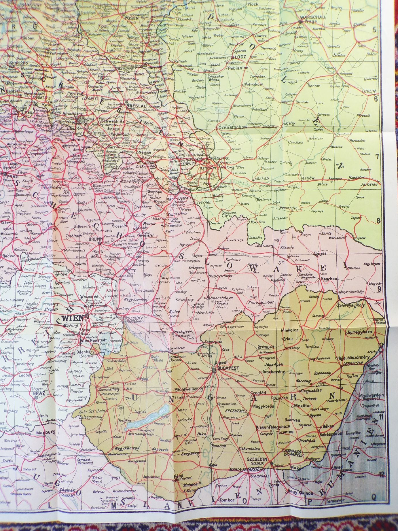 Pharus Reisekarte Deutschland und Mitteleuropa Große Ausgabe Landkarte Pharus Reisekarte Deutschland und Mitteleuropa Große Ausgabe Landkarte