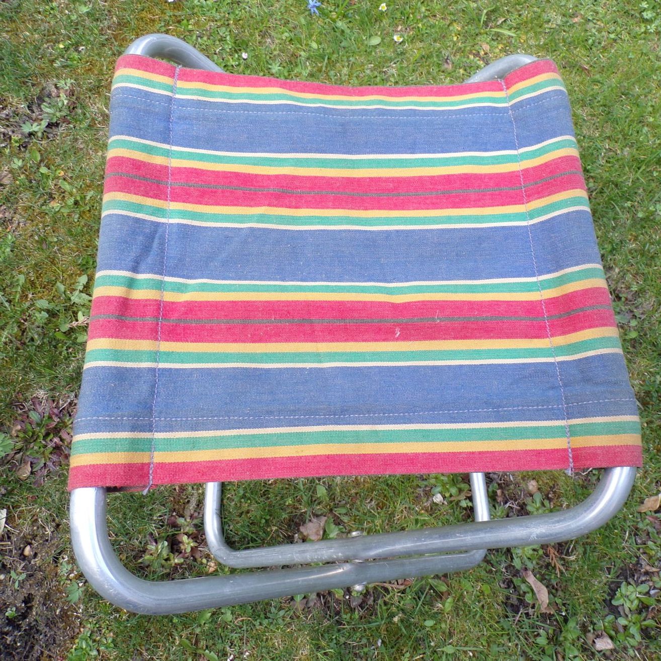 Alter Anglerhocker faltbar Hocker Campinghocker Retro Look GDR DDR