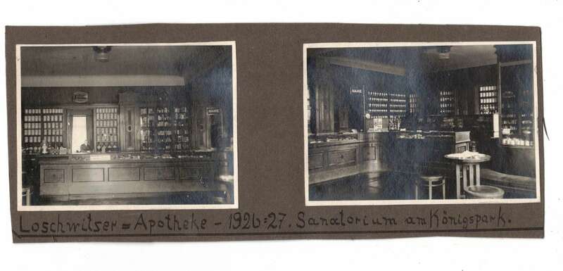 2 x Foto Loschwitzer  Apotheke Dresden 1927 Einrichtung Innenansicht