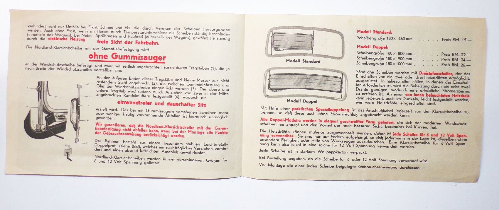 Nordland Stabil Klarsichtscheibe Originalkarton Prospekt PKW Kfz Oldtimer Nordland Stabil Klarsichtscheibe Originalkarton Prospekt PKW Kfz Oldtimer