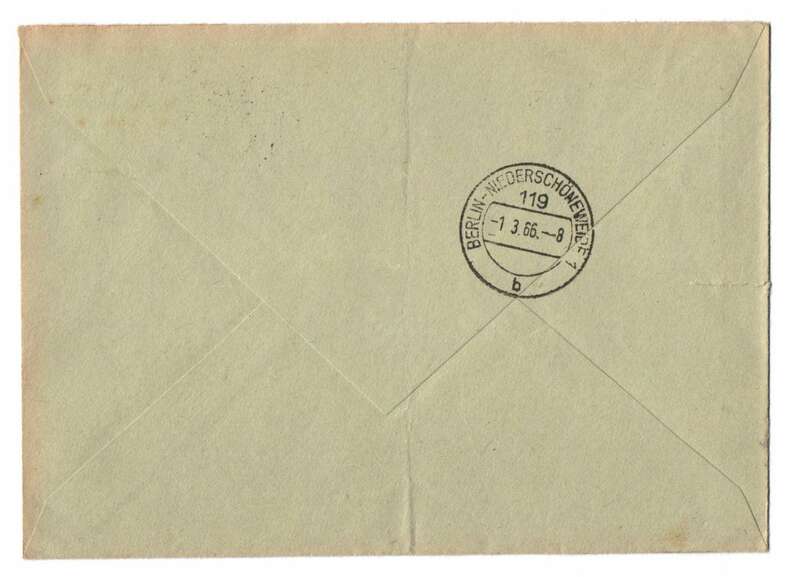 ZKD Brief 1966 Mi Nr 2 Groß Berlin Stadtgericht DDR Kurierdienst