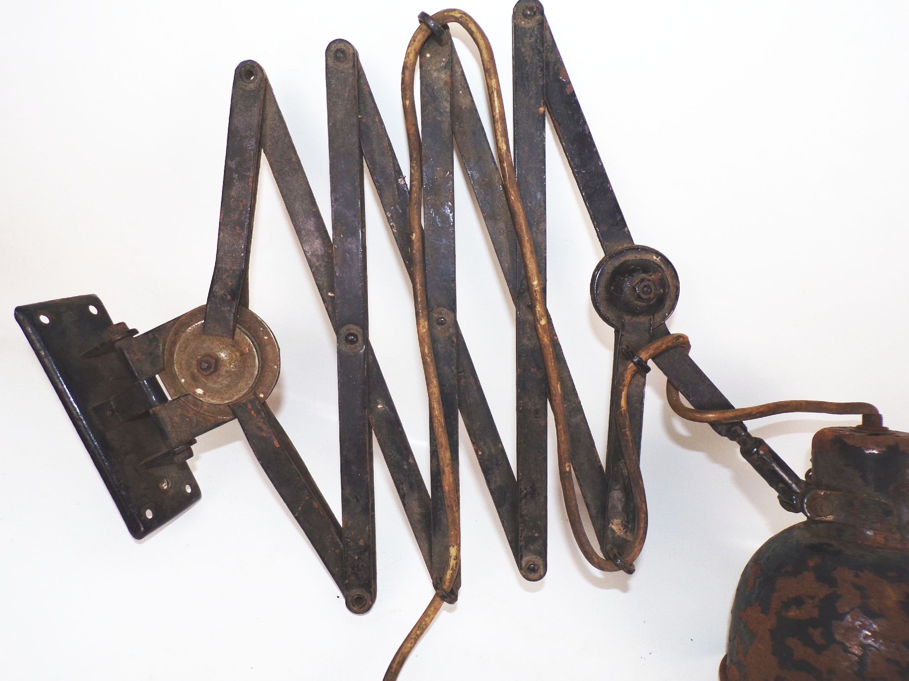 Alte Scherenlampe Werkstattlampe Fabriklampe E27 Vintage Leuchte Alte Scherenlampe Werkstattlampe Fabriklampe E27 Vintage Leuchte