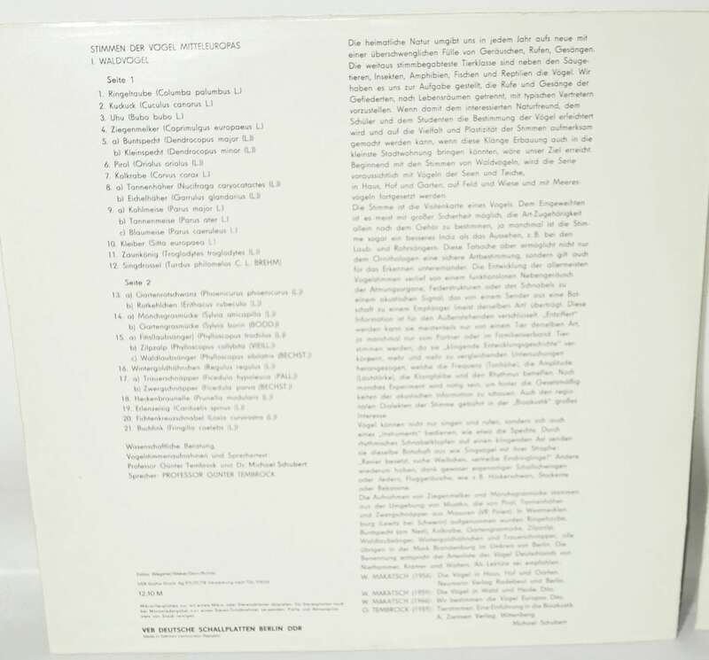 Stimmen der Vögel Mitteleuropas I Waldvögel III Vögel in Haus Hof Garten