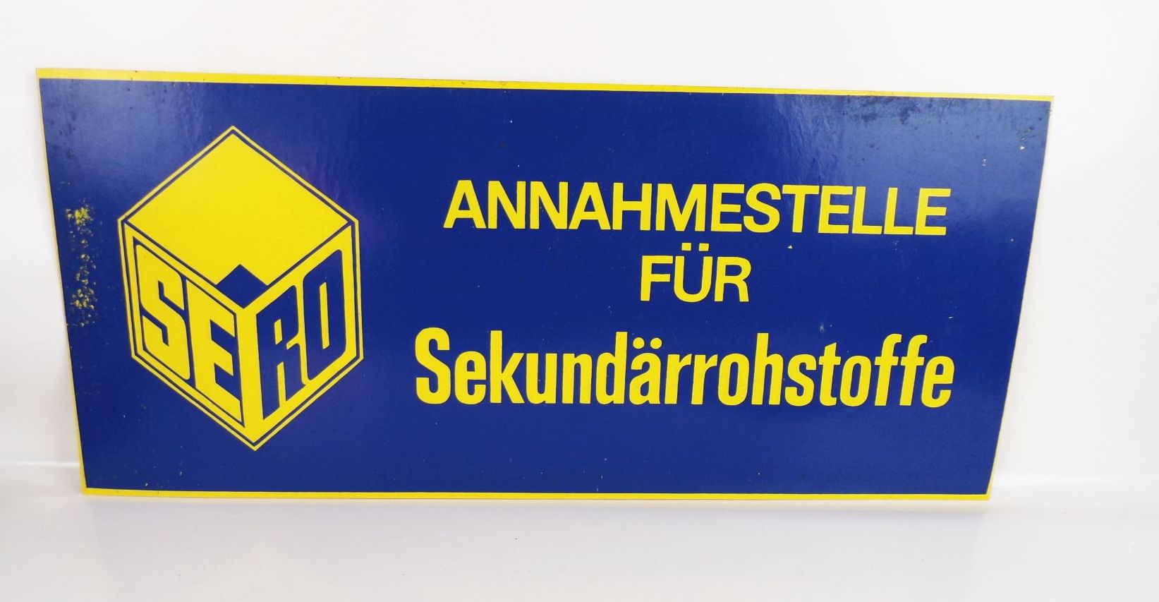 Alte Schild Sero Annahmestelle für Sekundärstoffe DDR Reklame