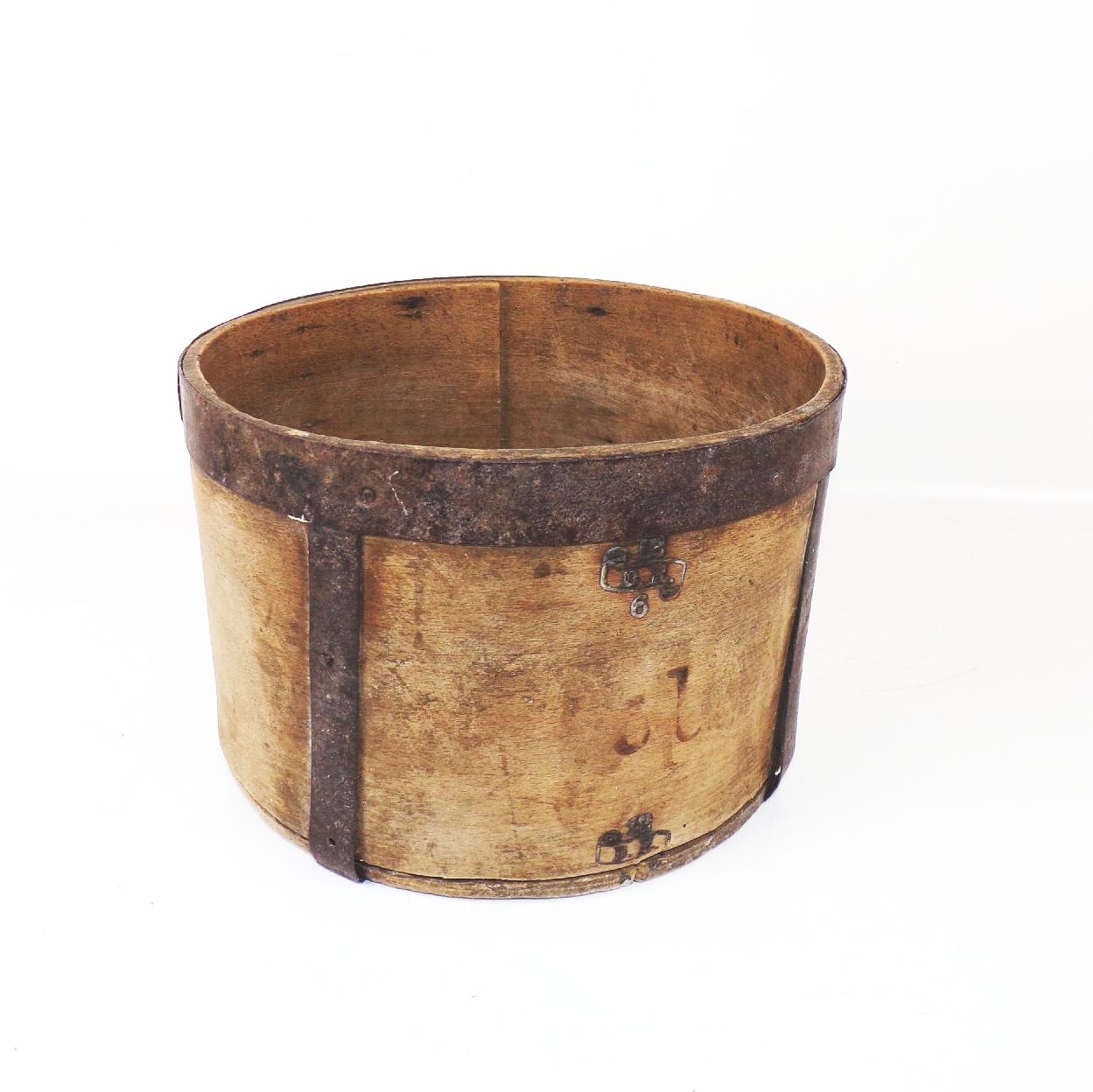 Altes Scheffel Holz Mehlscheffel Gefäß Deko 20351