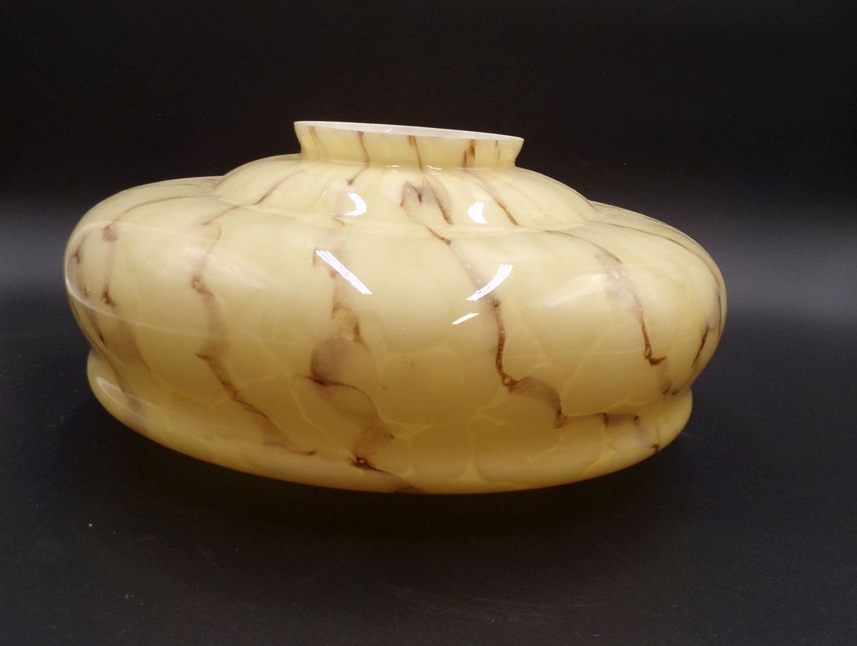 Alter Lampenschirm für Deckenleuchte Marmor Optik beige Art Deco Alter Lampenschirm für Deckenleuchte Marmor Optik beige Art Deco