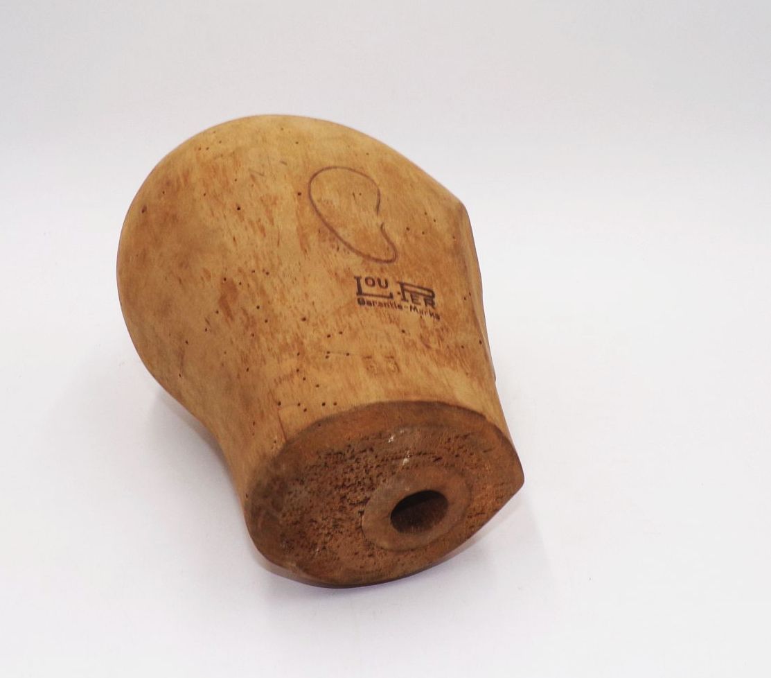 Alter Perückenkopf Lou Per Holz Vintage Deko