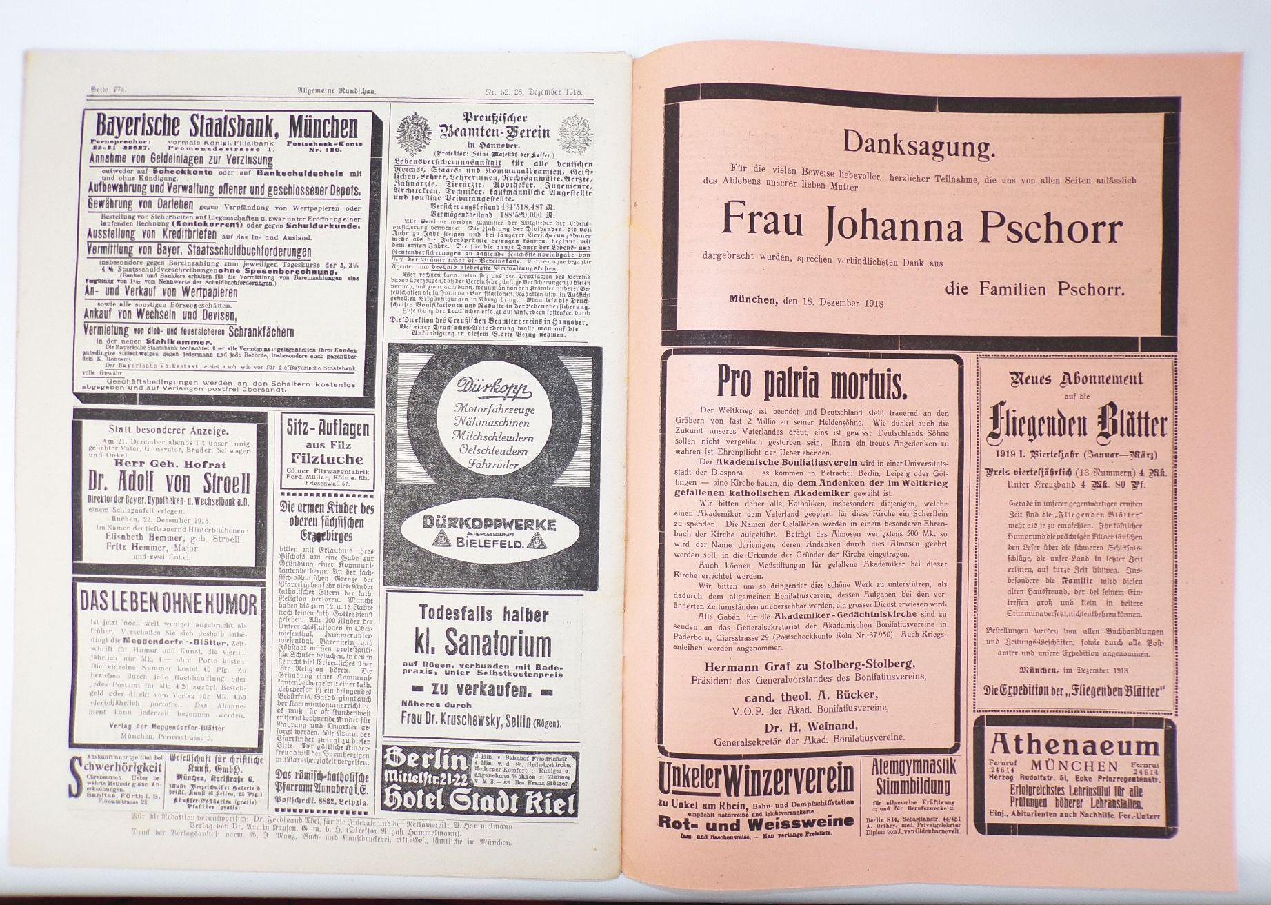 Allgemeine Rundschau Wochenschrift für Politik und Kultur 1918 Jahrgang Allgemeine Rundschau Wochenschrift für Politik und Kultur 1918 Jahrgang