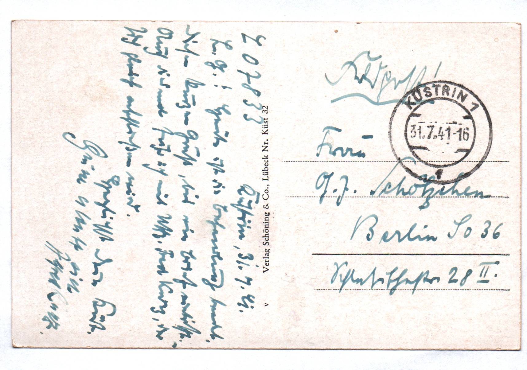 Ak Küstrin Schloßhof Kurprinz Friedrich Wilhelm Denkmal 1941