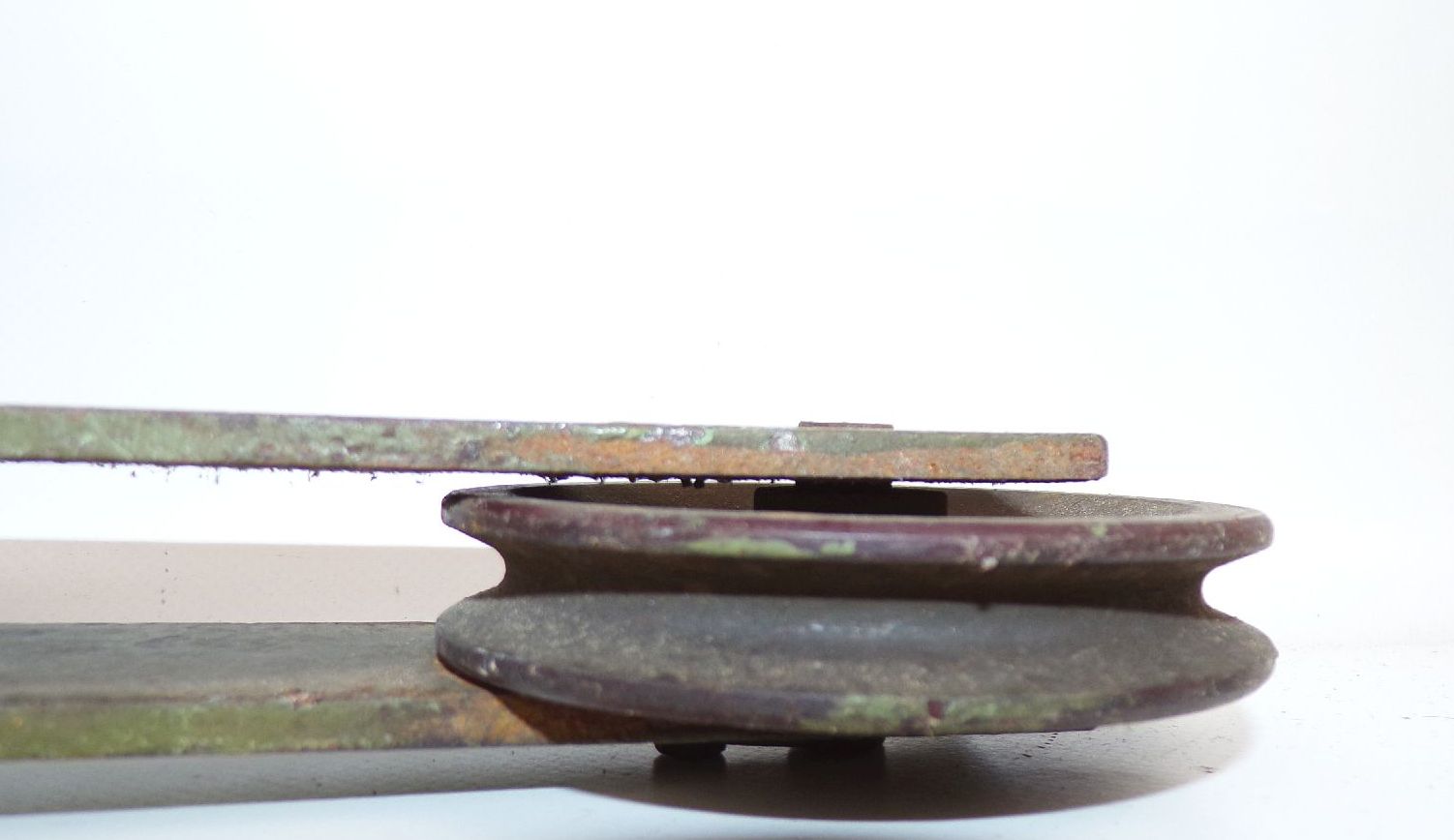 Alte Laufrolle Metall Kunststoff Seilwinde Umlenkrolle Loft Industrie