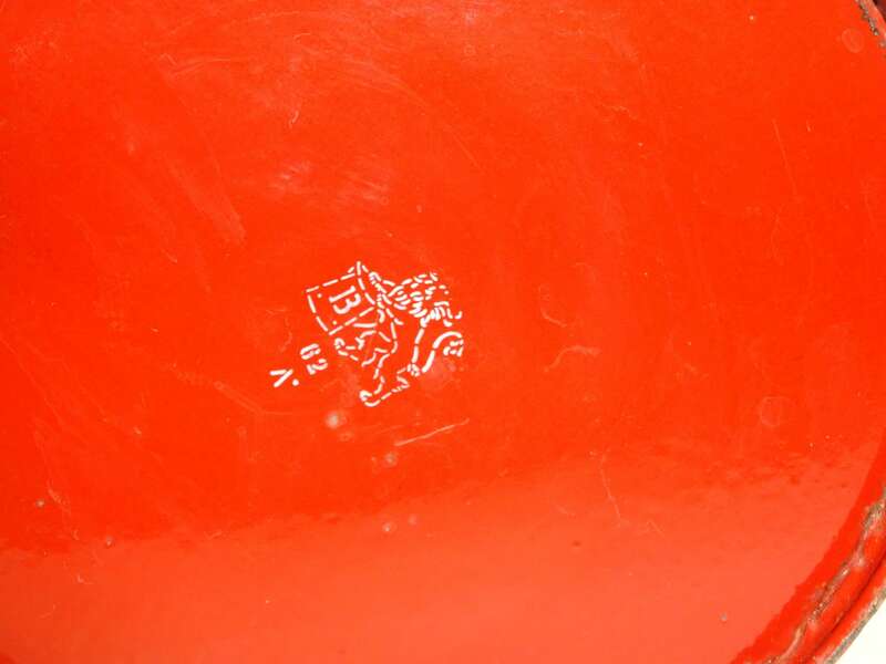 Alte Emaille Kanne Braun Krug Vintage Landhaus Stil 