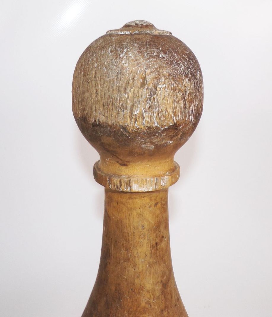 Alter Holzkegel Pin Kegeln Vintage Deko 