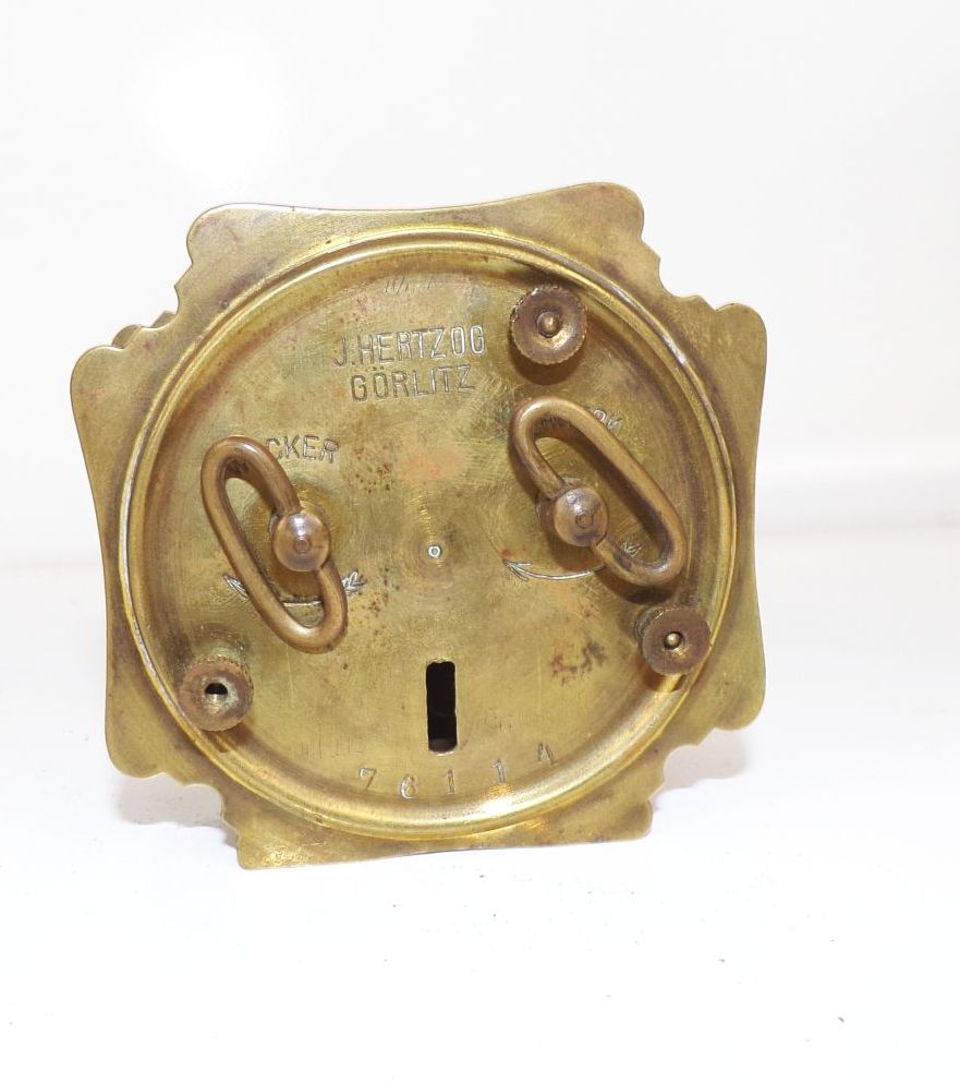 Alter Reisewecker Herzog Görlitz Messing Emaille