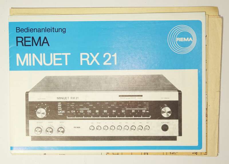 DDR Bedienungsanleitung Rema Minuet RX21 Radio 1984 !