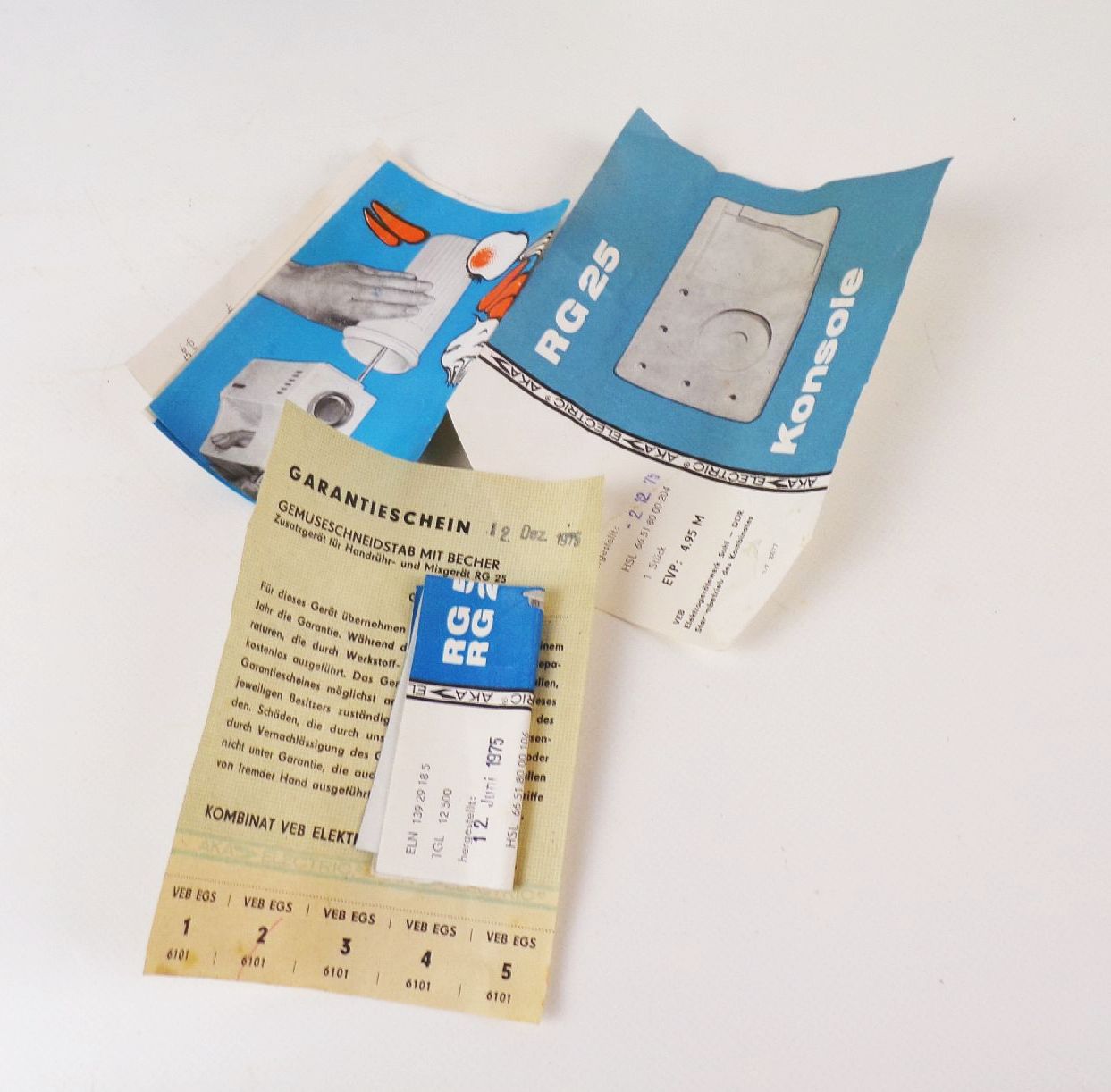 DDR RG25 Gemüse Schneidstab mit Originalkarton Mixer Zubehör DDR RG25 Gemüse Schneidstab mit Originalkarton Mixer Zubehör