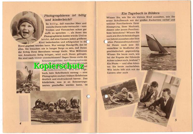 Reklame Prospekt Zeiss Ikon Kameras Photohaus Martin Dresden 1929 !