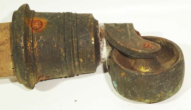 Uralte Möbelrollen Lastrollen 3 Stück Messing 1910er 1920er Räder