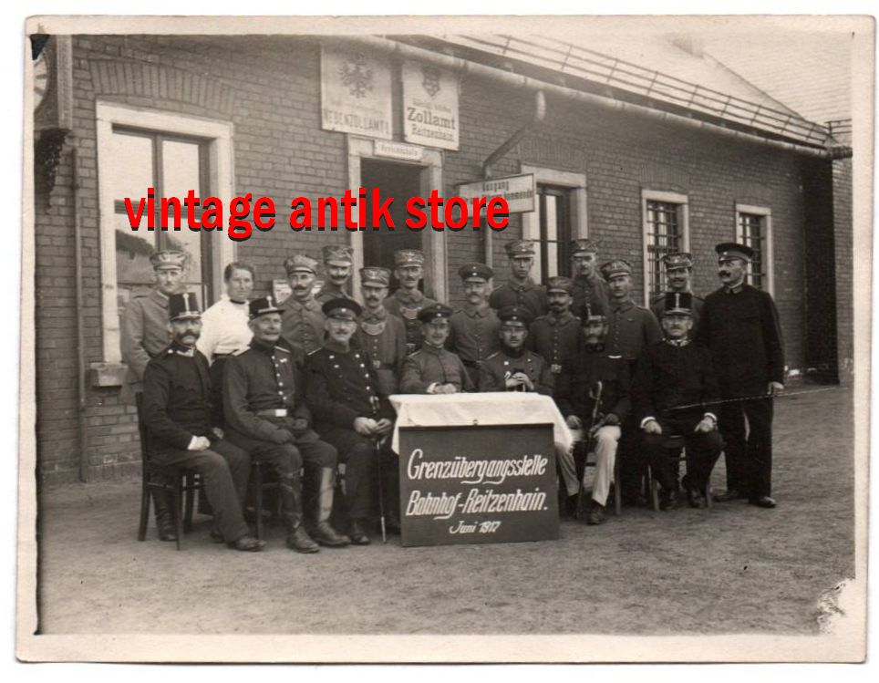 Foto Reitzenhain Erzgebirge Grenze Übergangsstelle 1917 Zollamt Ringkragen Foto Reitzenhain Erzgebirge Grenze Übergangsstelle 1917 Zollamt Ringkragen