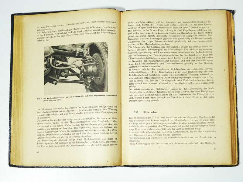 Betriebsanleitung für den Ifa Personenkraftwagen F9 DDR 1955