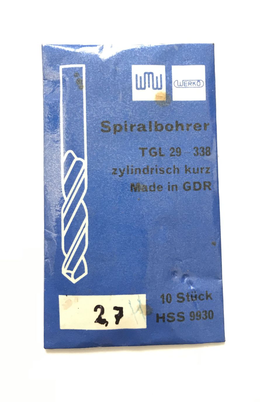Metallbohrer DDR klein 0,7 mm bis 9,0 mm WERKÖ Spiralbohrer 10er Pack Vollhartmetall