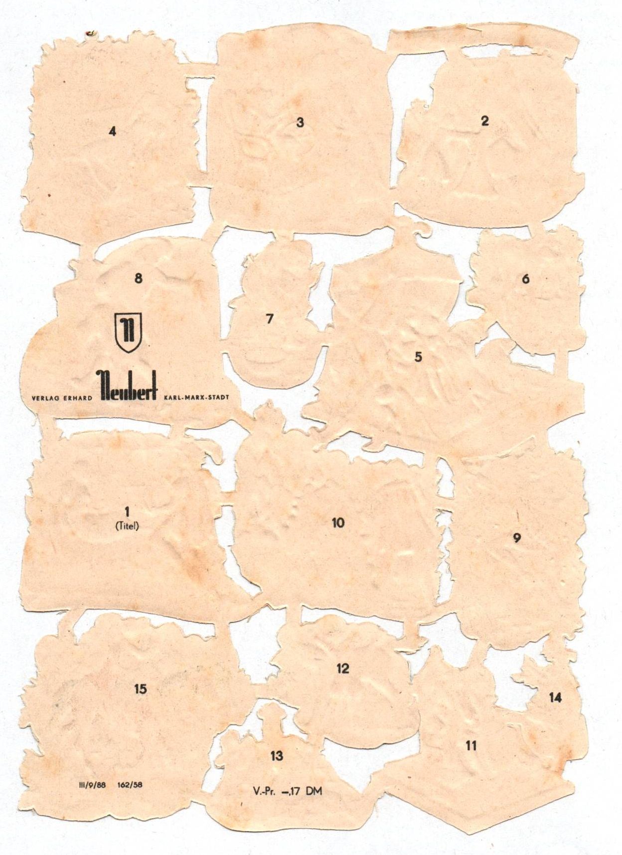 Alter Oblaten Bogen Dornröschen Märchen Neubert Karl Marx Stadt 1958 Alter Oblaten Bogen Dornröschen Märchen Neubert Karl Marx Stadt 1958