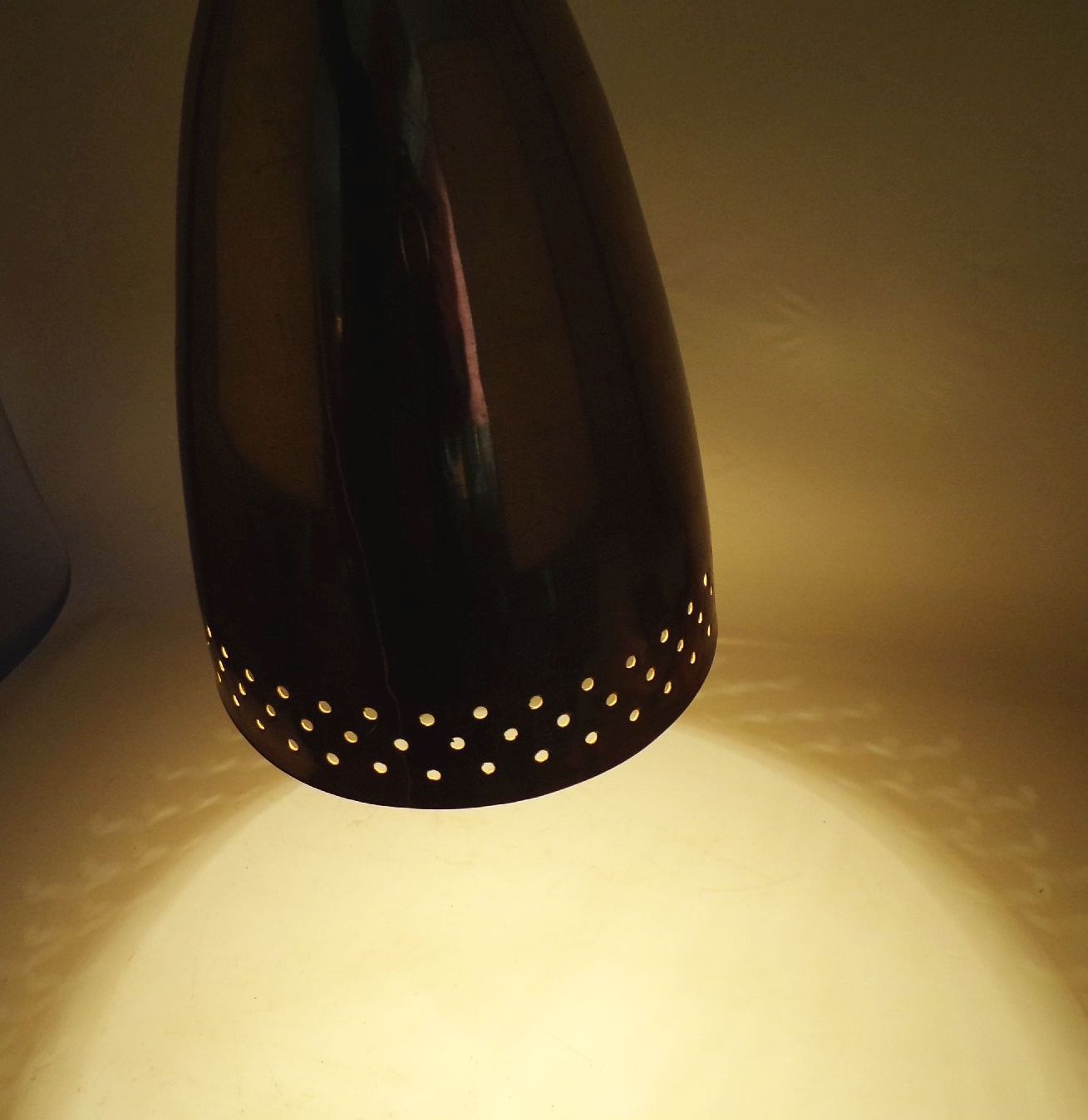 Alte Design Deckenleuchte Metall E27 DDR Deko Lampe Pendelleuchte