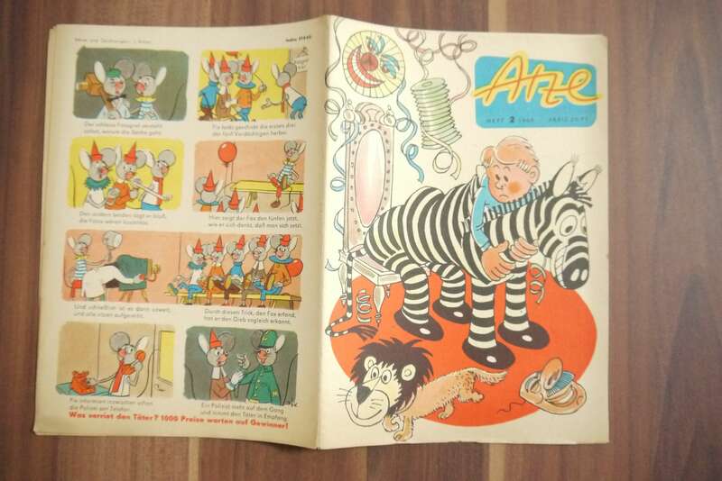 Atze Deie Uhreninsel DDR Kinderzeitschrift 1965 Heft 2 Comic