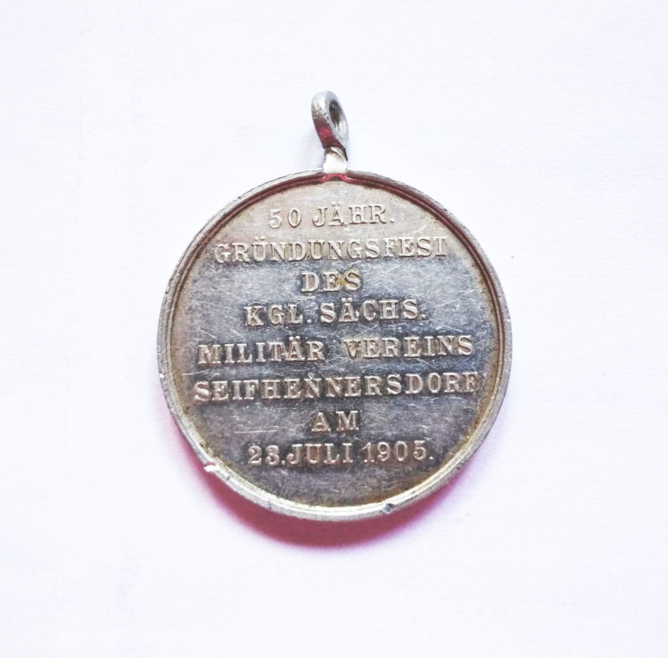 Medaille Seifhennersdorf 50 Jahre Gründungsfest Militärverein 1905 Medaille Seifhennersdorf 50 Jahre Gründungsfest Militärverein 1905