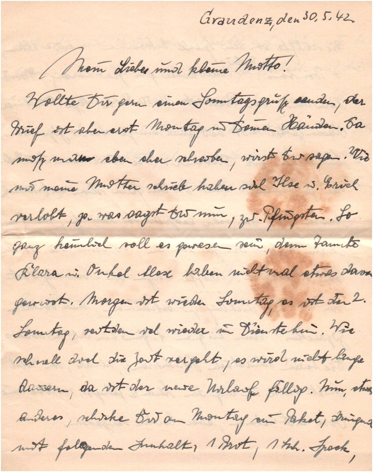 Feldpost Brief 1942 Kriegsgefangenen Lager Graudenz mit Inhalt Stempel Feldpost Brief 1942 Kriegsgefangenen Lager Graudenz mit Inhalt Stempel
