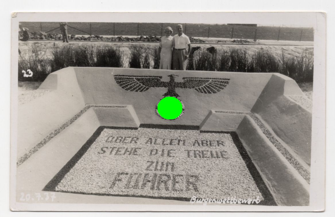 Foto Ak Propaganda Sandburg Strand Cuxhaven 1937 Führer Treue Foto Ak Propaganda Sandburg Strand Cuxhaven 1937 Führer Treue